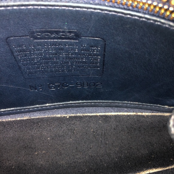 Vintage coach blue leather shoulder crossbody bag - Picture 9 of 12